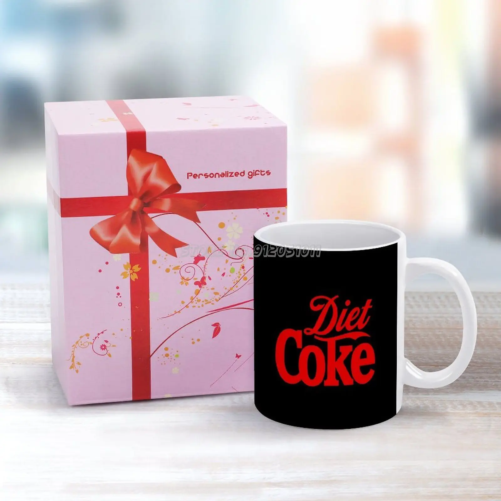 Круглая белая кружка керамическая чайная чашка подарок на день рождения