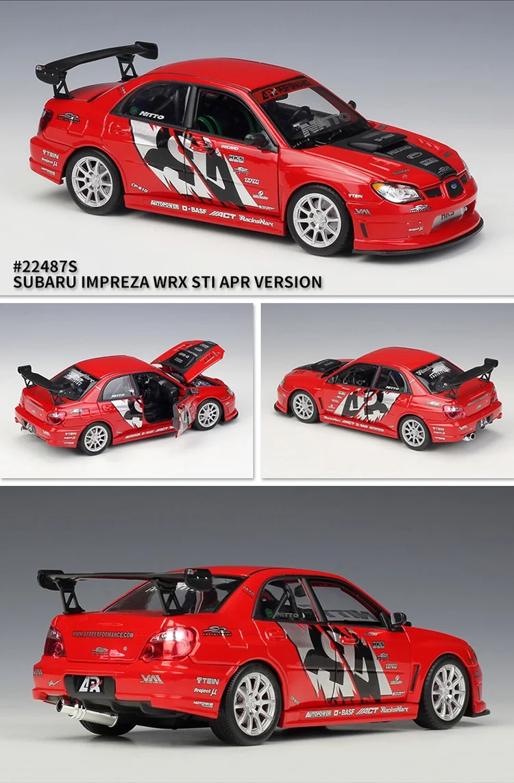 1:24 Welly модели автомобилей из сплава для Subaru Impreza производительность APR литая модель автомобиля детские игрушки Рождественский подарок коллекция для взрослых