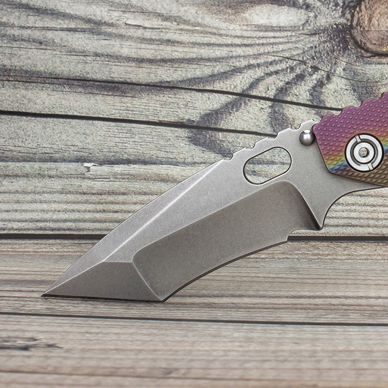 Складной нож злых глаз на заказ Strider SMF #63 модная титановая ручка высокая