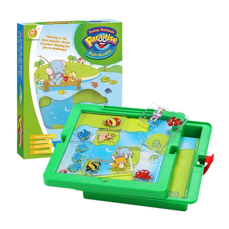 60 Challenges IQ Puzzle Intelligence Diy Creative Animal Paradise Game Mind Brain Board Educational Toy for Children |