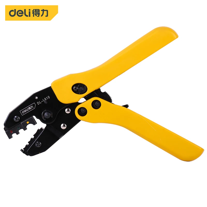 Deli Crimping Pliers Clamp Tool Cap/coaxial Cable Terminals Kit 0.5-1.5 1.5-2.5 4-6 Multi Functional Carbon Steel Hand Tools