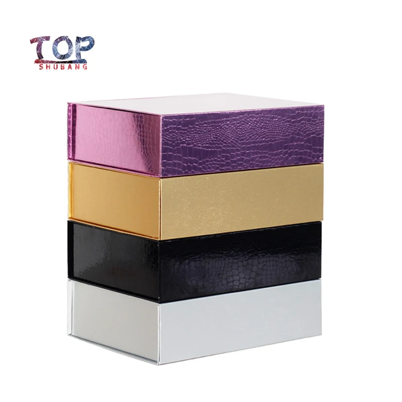 

10Pcs/Lot High Quality Hair Wigs Box Gift Box Folding Rigid Box Magnetic Closure Available Packaging Box