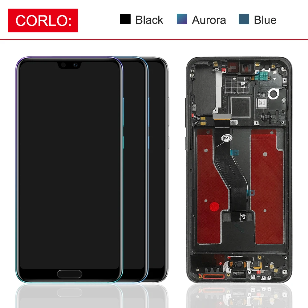Оригинальный ЖК дисплей для Huawei P20 Pro сенсорный экран дигитайзер собраний P20Pro CLT