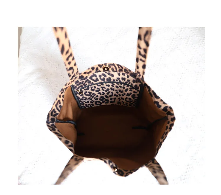 Повседневные леопардовые вместительные сумки тоуты через плечо многоразовые
