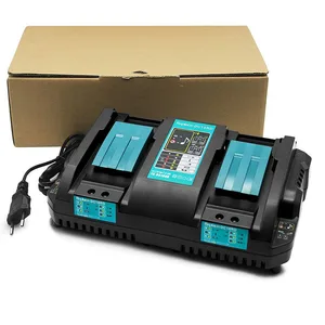 hot double battery charger for makita 4a charging current 14 4v 18v bl1830 bl1815 bl1430 bl1420 dc18rc dc18rd dc18ra power tool free global shipping
