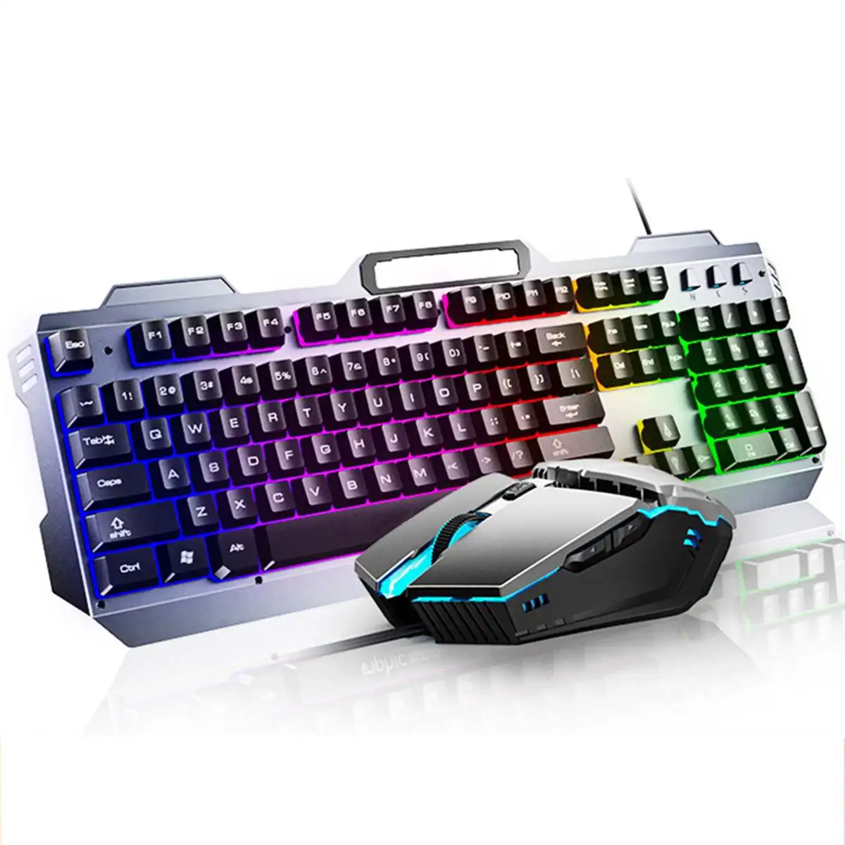 

Gaming Mechanical Keyboard Mouse Set RGB Backlit 104 Keys Wired Keyboard Gaming Mouse RGB Backlit LED USB For Gamer PC Laptop