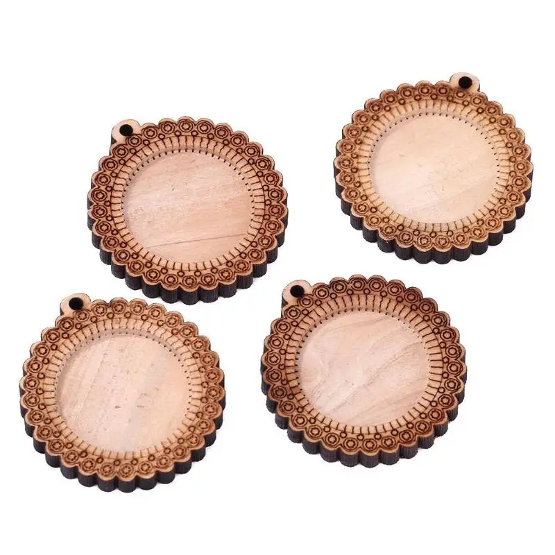 5 шт. DIY деревянная сделанная вручную фоторамка экологичный брелок для свадебной