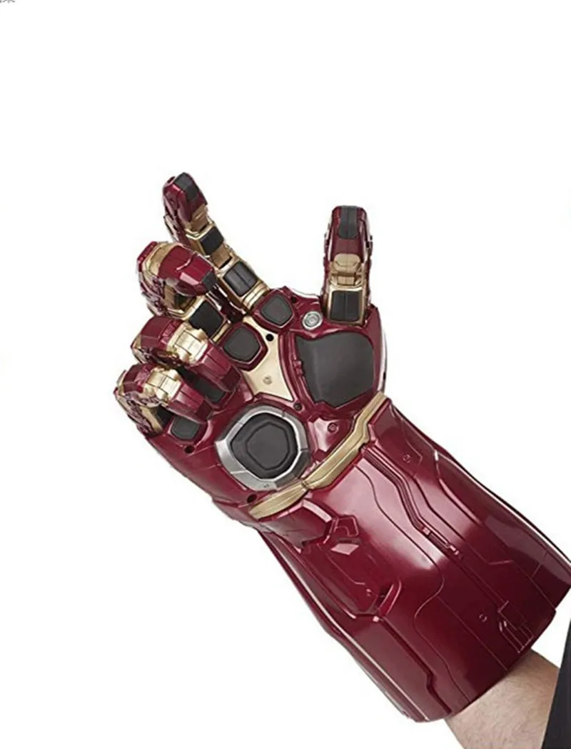 Роскошные 1:1 ПВХ светодиодные Мстители Endgame Железный человек Gauntlet Thanos Infinity Armor