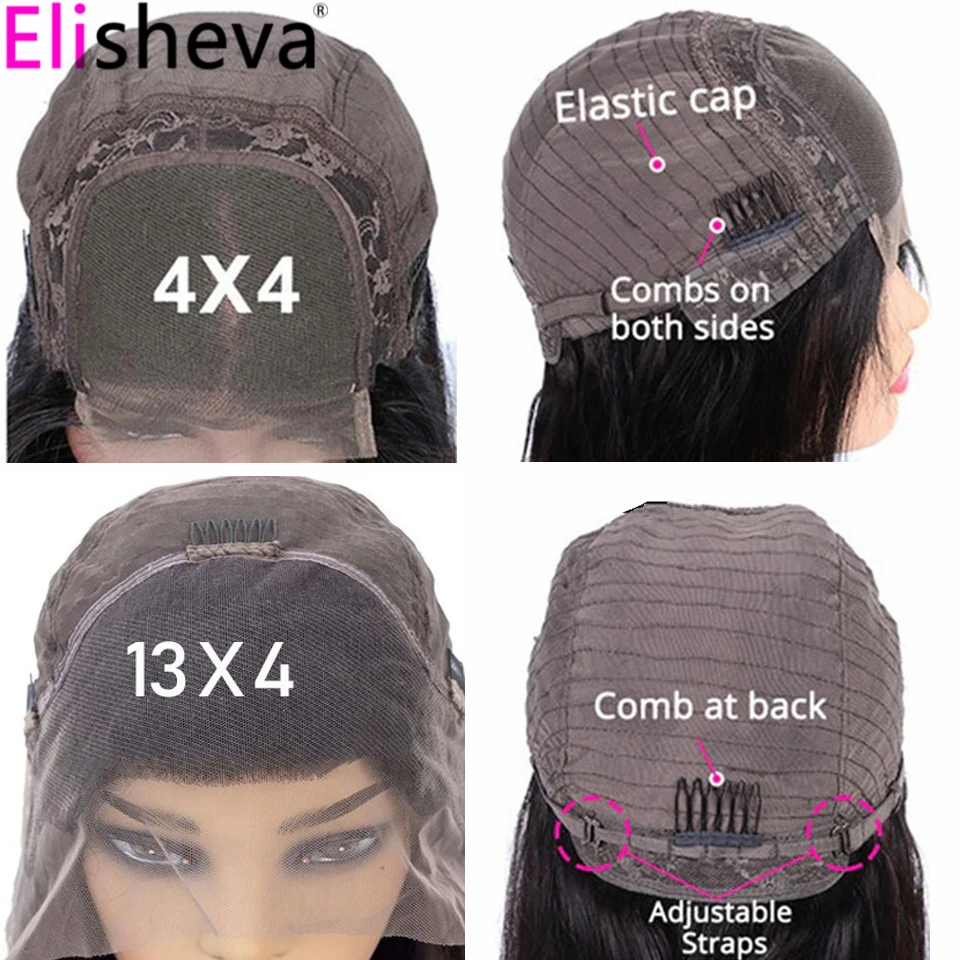 

13x4 Transparent Lace Frontal Wig 4x4 Lace Closure Human Hair Wigs Brazilian Kinky Curly Lace Wigs Pre Plucked With Baby Hair