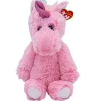 new 25cm ty big eye beanie plush animal doll stuffed plush toys cute pink unicorn soft animal plush boy and girl birthday gift