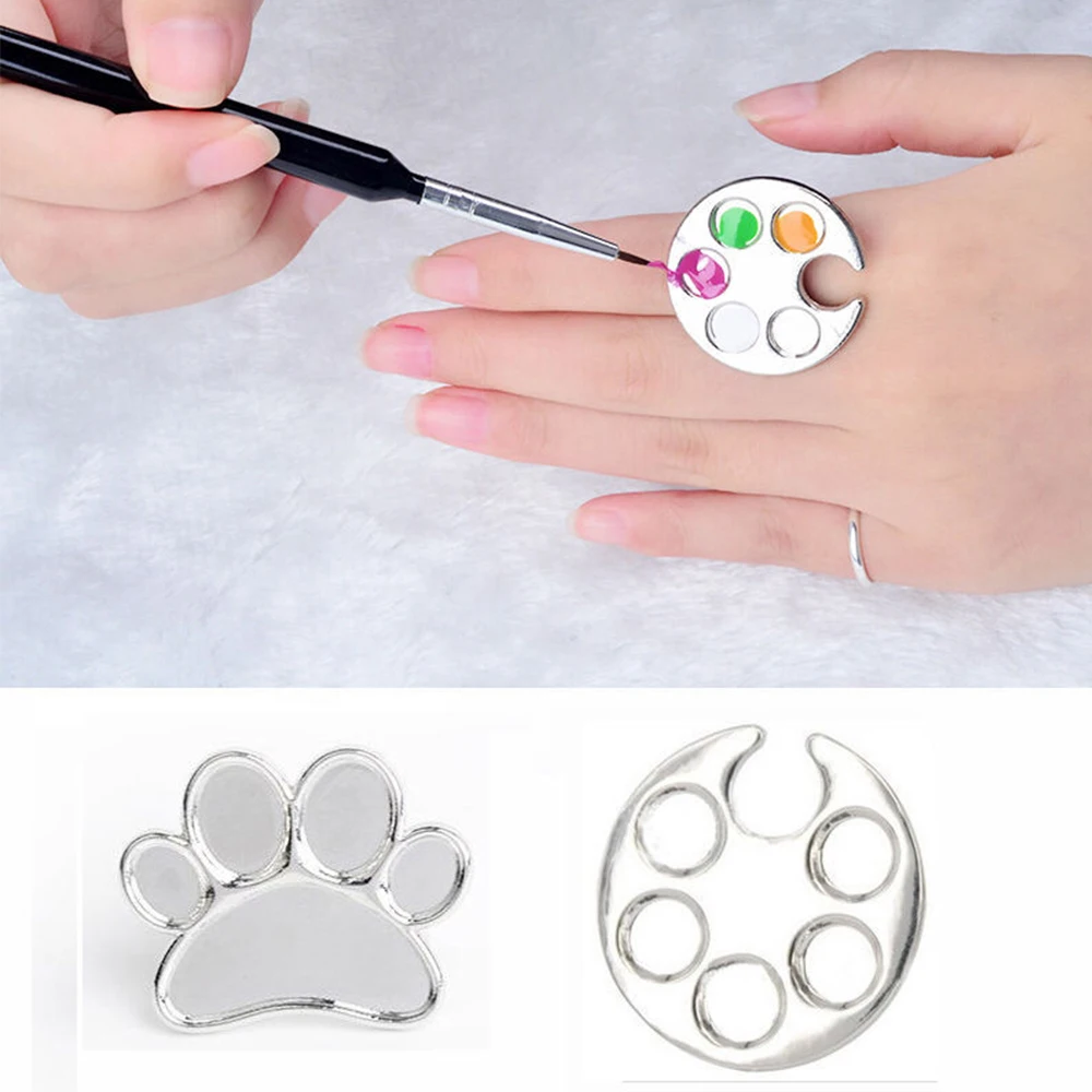 Мини нейл арта Цвет палитра Палитра для смешивания теней век пластины ногтей