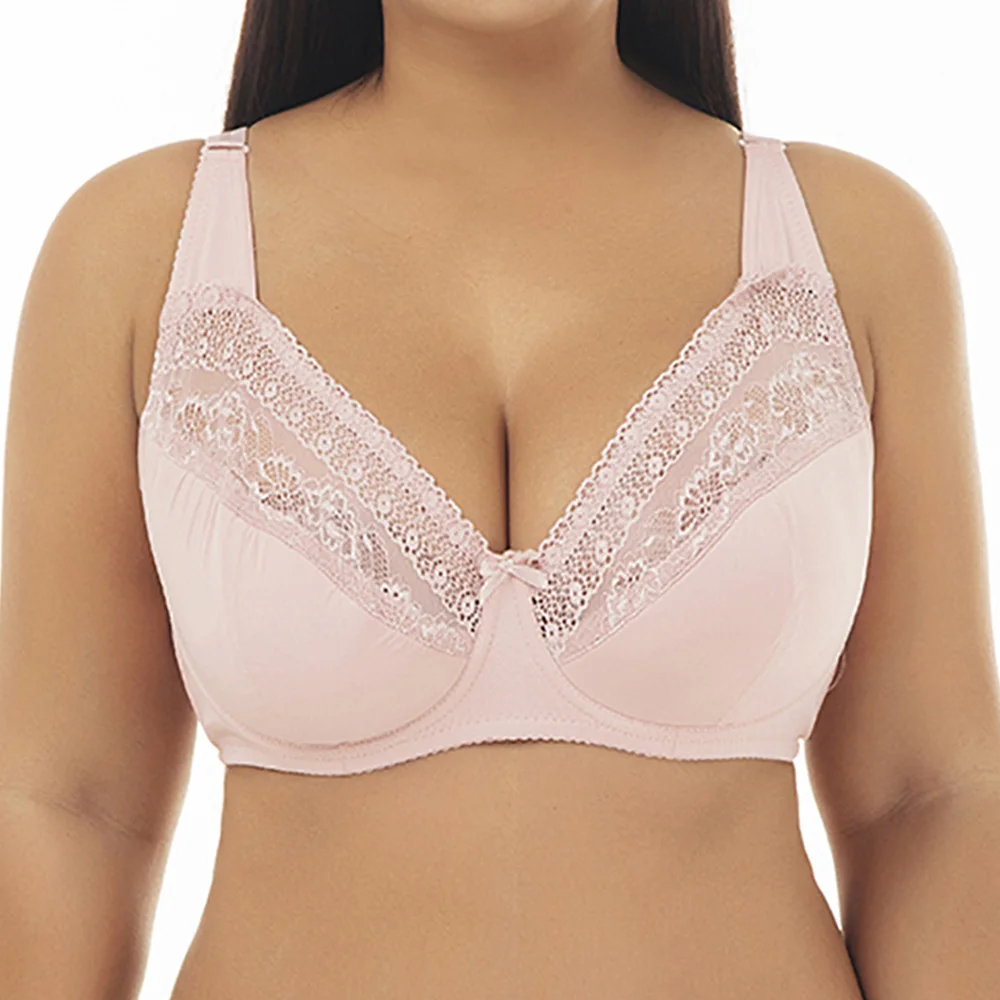 Womens Lace Bras Large Bosom Brassiere Light Padded Underwire Underwear Tops Busty Sexy Lingerie Plus Size Bralette