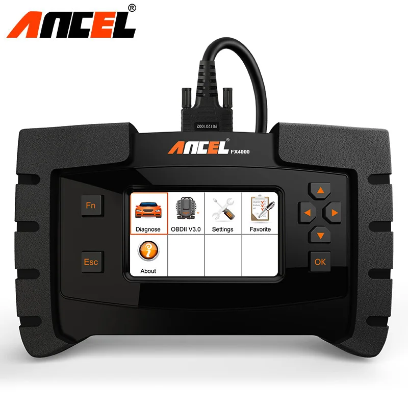 

Сканер Ancel FX4000 OBD2, профессиональная автомобильная система передачи подушек безопасности, сброс масла из АБС-пластика