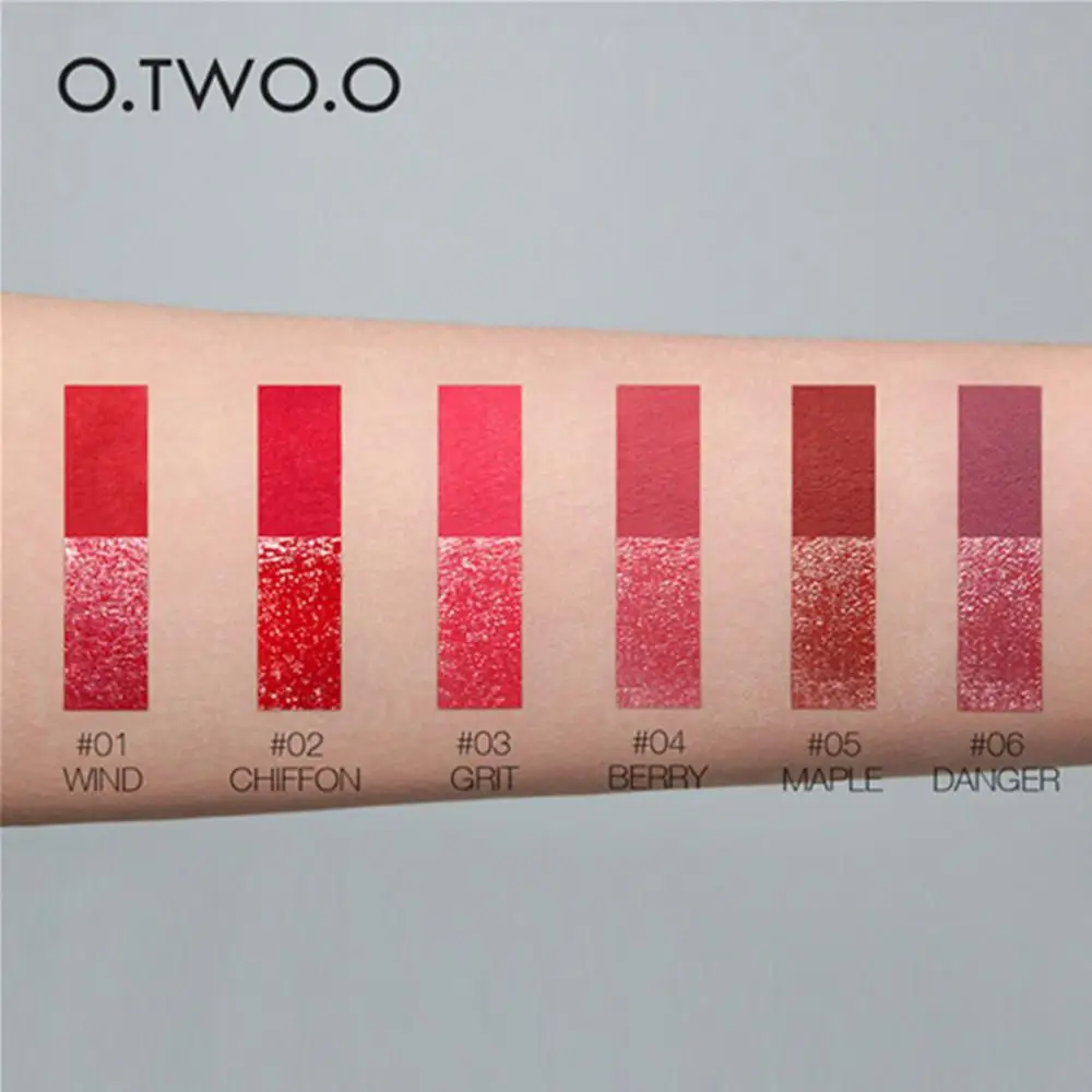 О. TW O.O двойной головкой матовый блеск для губ с сексуальная жидкая Косметика