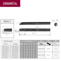 cronametal boring bar s10k16q25s sducr1107 cnc lathe tool holder internal turning tool