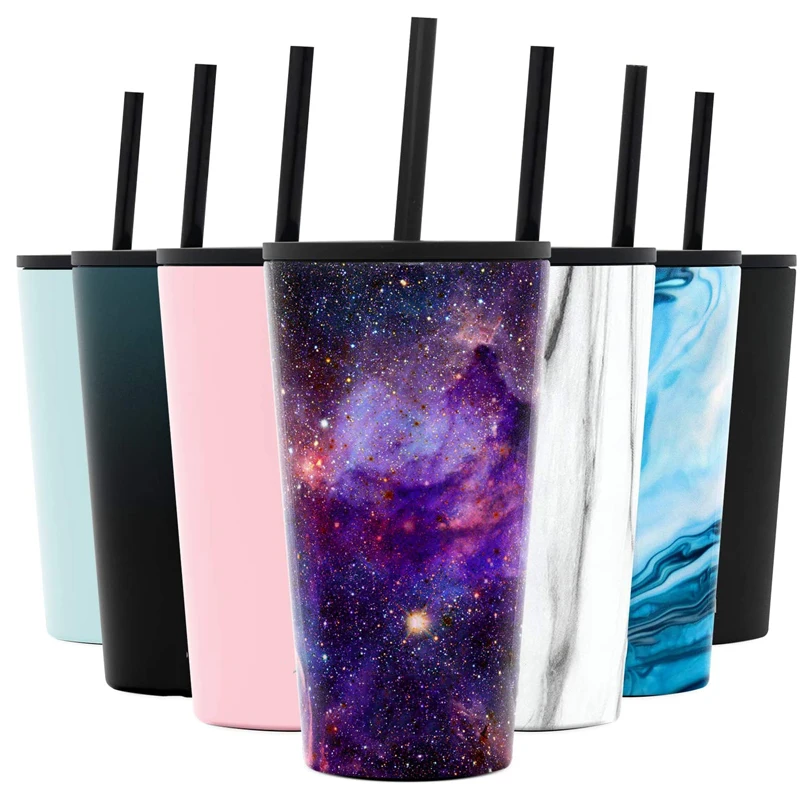 

Thermos Mug Stainless Steel Thermos Mug With Straw 480ml Multipurpose Portable Vacuum Flask Sport Water Bottler Home Coffee Mug