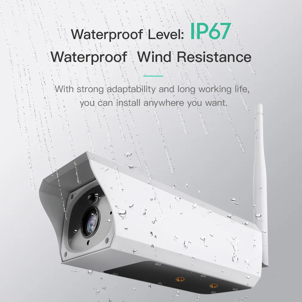 

1080P Solar IP Camera Wireless Wifi Outdoor Waterproof Night Vision APP Remote HD Security Surveillance Camera Built-in Battery