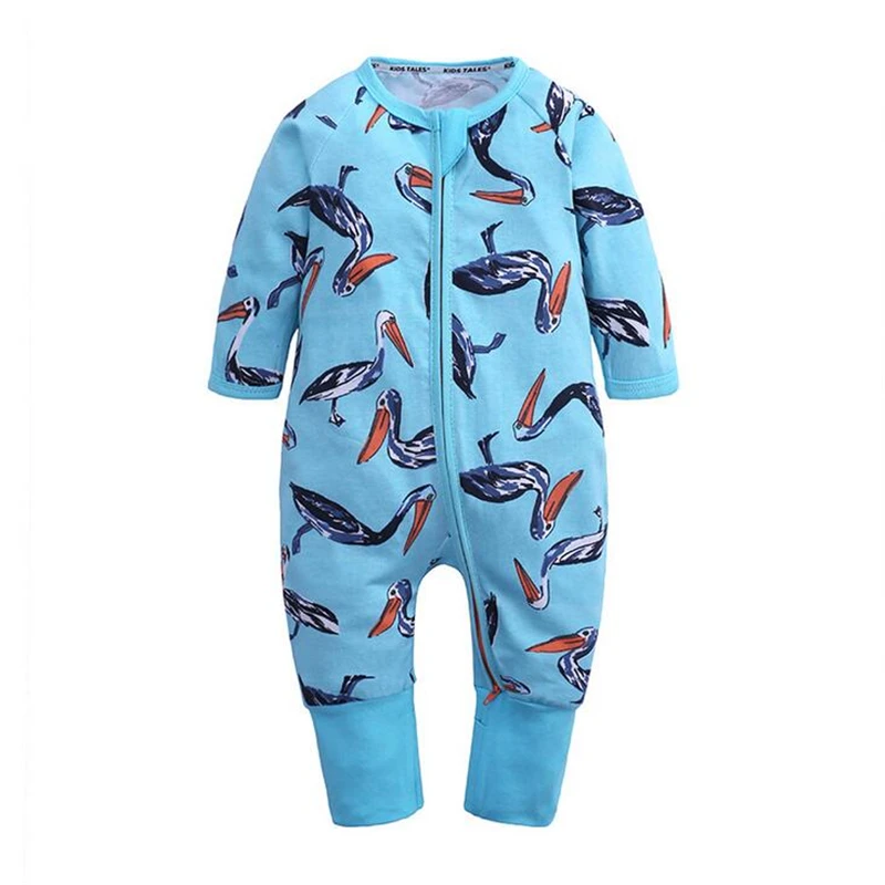 Комбинезон для новорожденных мальчиков и девочек комбинезон с цветочным принтом