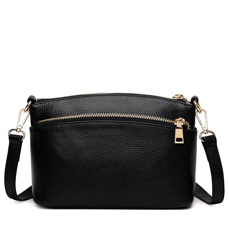 Маленькая дамская сумка через плечо из натуральной кожи сумочка и кисточка