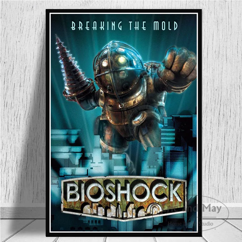 Постеры и принты на холсте настенные картины с изображением видеоигр Bioshock Rapture