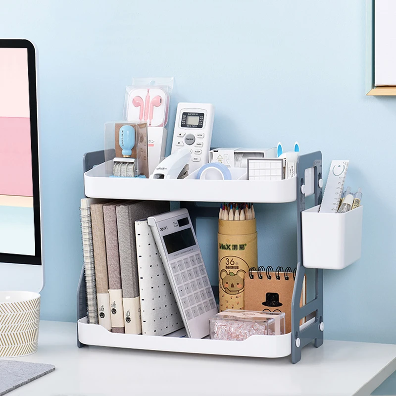 2019 новый стеллаж для хранения офисный Настольный органайзер Косметическая Полка