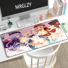 Коврик для мыши MRGLZY Genshin Impact Klee XXL, большой игровой коврик для настольной компьютерной игры с аниме девушкой, аксессуары для периферийных игр, коврик для мыши для LOL