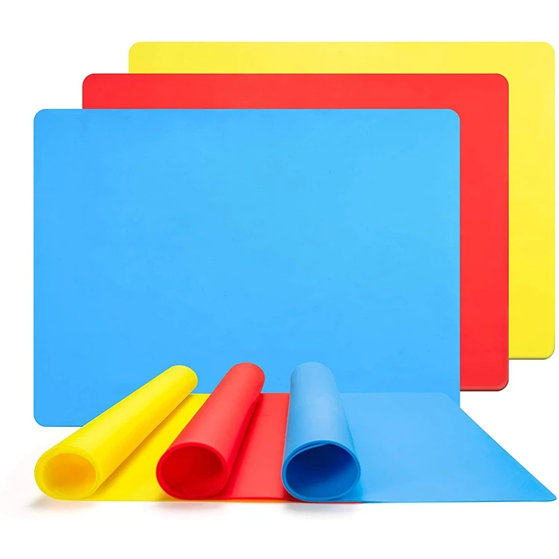 

6 Pieces of Silicone Board Used for Crafts Casting Mold Pad Multi-Function Pad Non-Stick Non-Slip Heat-Resistant Pad