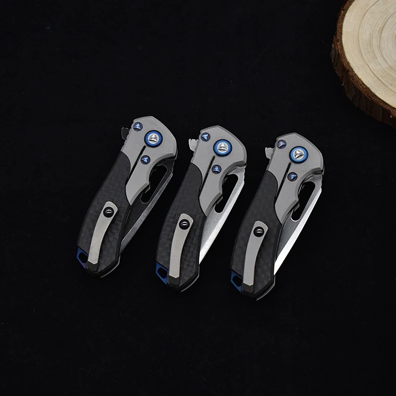 Мини-нож M390 с высокой твердостью лезвие из титанового сплава ручка углеродного