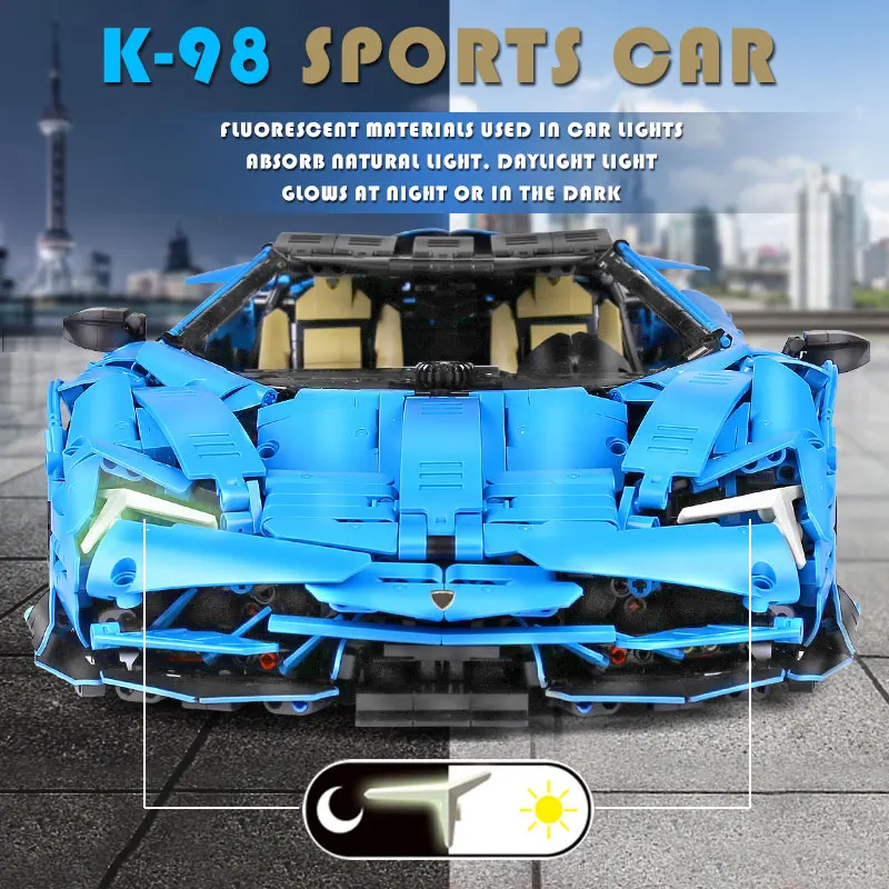 Ешина K98 Techic модель автомобиля Lamborghinisd 1:8 гиперкар супер гоночный автомобиль MOC 39933