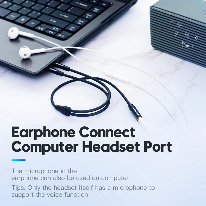 vention splitter headphone for computer 3 5mm female to 2 male 3 5mm mic audio y splitter cable headset to pc adapter 3 5mm aux free global shipping