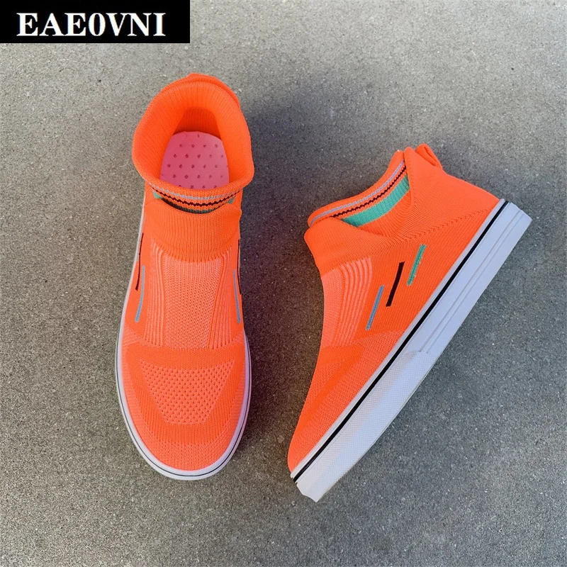

2021 New Knitted Mesh Shoes Men and Women Outdoor Leisure Sports Shoes Light Walking Shoes Fashion Mesh Breathable Running Shoes