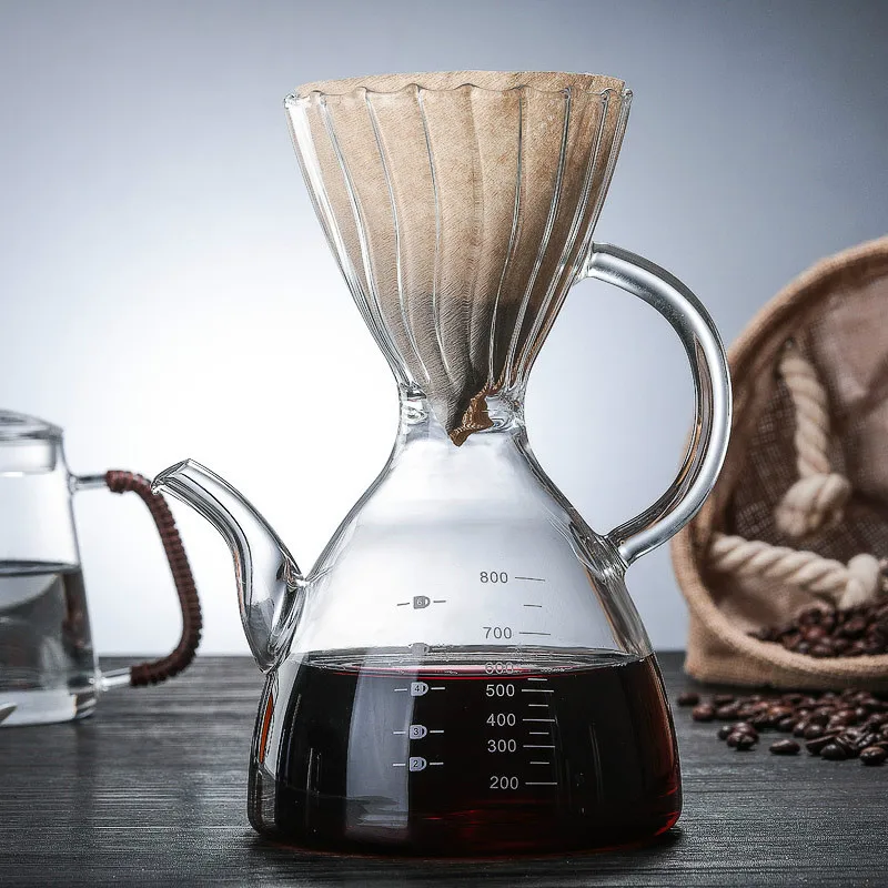Кофейная капельница 800 мл V60 термостойкая Смола бариста инструменты кофе