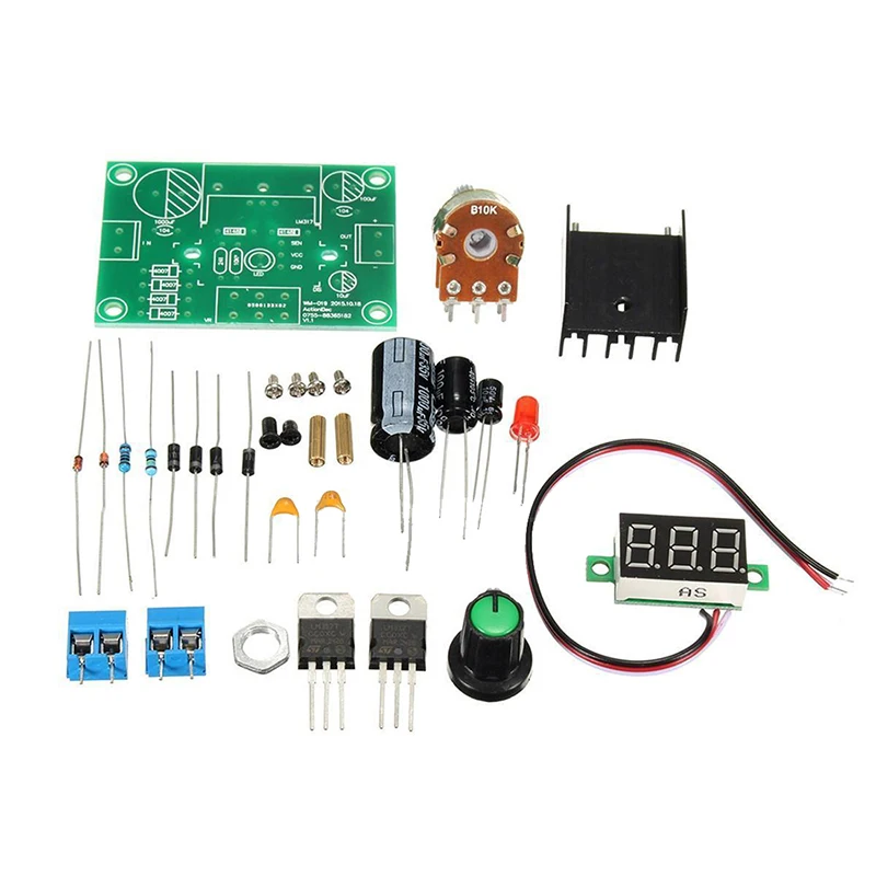 DIY Kit светодиодный LM317 Регулируемый Напряжение регулятор Понижающие Питание