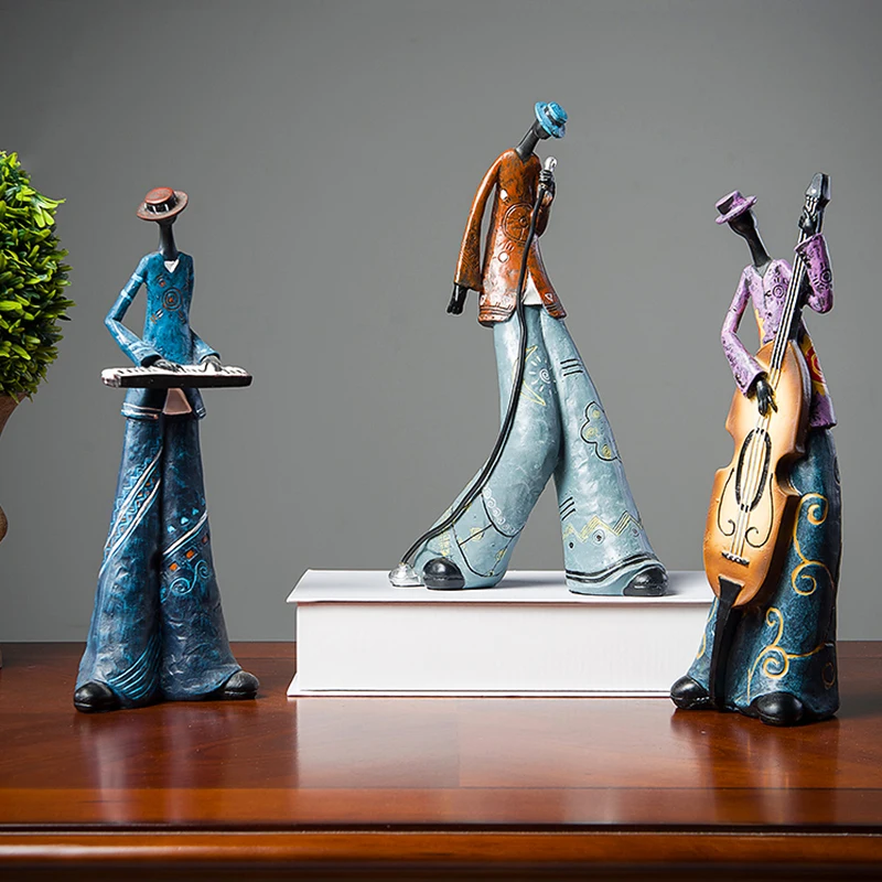 Креативные фигурки рок группы Ретро Художественная кукла скульптура ремесла из
