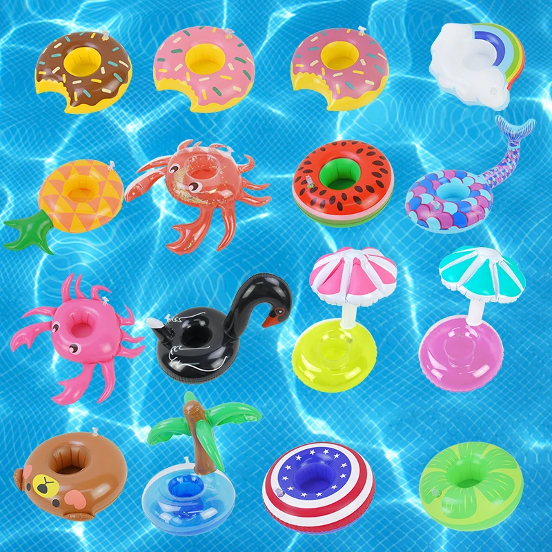 Креативный круглый надувной стакан для напитков держатель бассейна бар