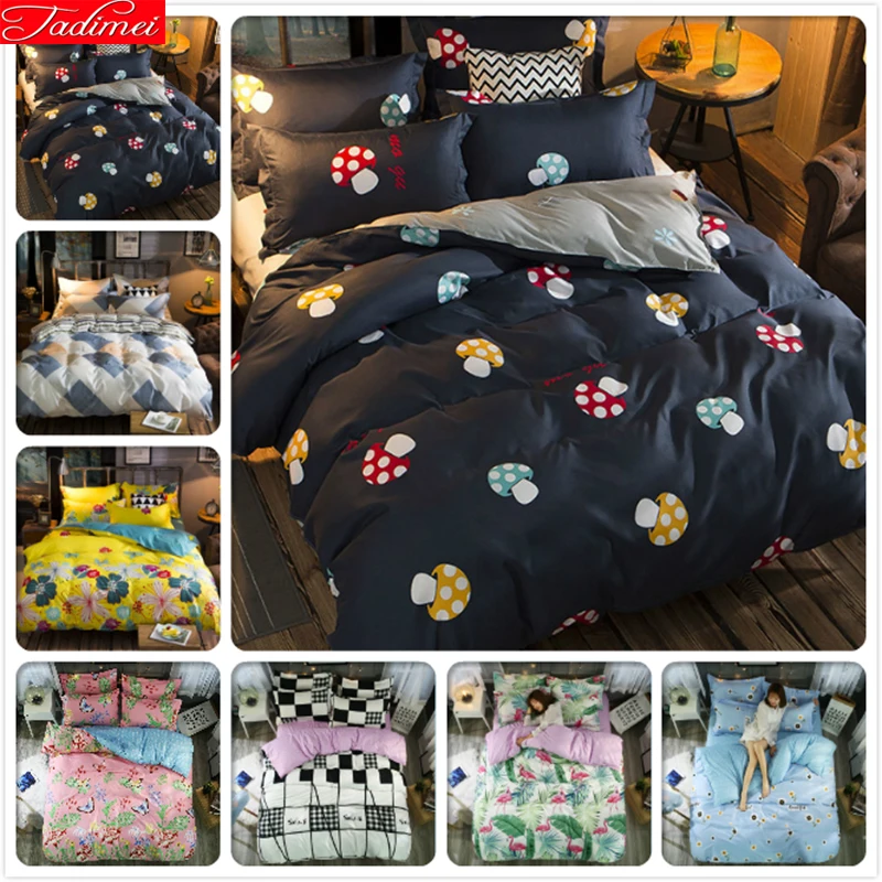 Креативное модное одеяло с рисунком гриба покрывало 3/4 шт. Комплект постельного