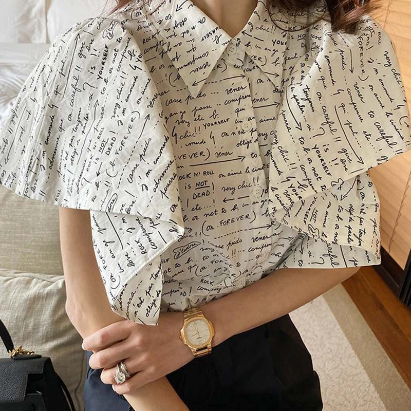 

new arrival fashion sets for women summer office lady casual print loose shirt and short pant temperament sexy two piece sets