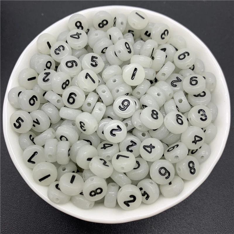 100 шт. 7 мм светящиеся бусины Смешанные акриловые разделенные аксессуары для