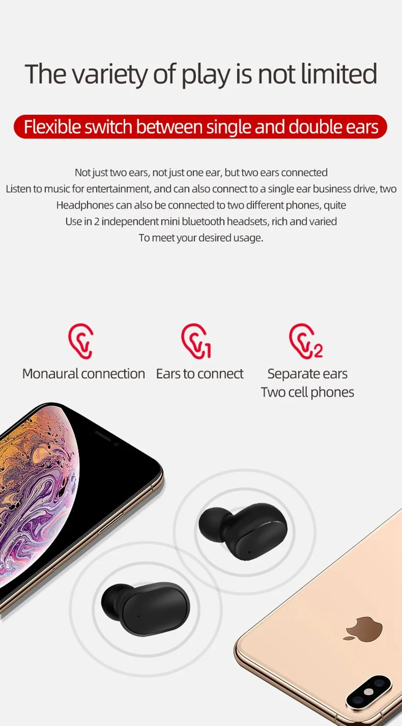 TWS беспроводные наушники Bluetooth 5,0 стерео наушники с защитным чехлом с зарядным устройством mi c PK mi Redmi Airdots