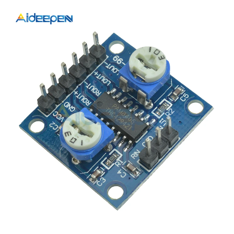 Плата цифрового усилителя постоянного тока 2 5 в-5 в PAM8406 Вт + класса D с