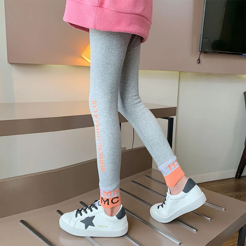 Children Autumn Pants Letter Kids Yoga Girls Skinny Pencil Pants Autumn Leggings Winter Trousers Sport Bottom Children Clothes