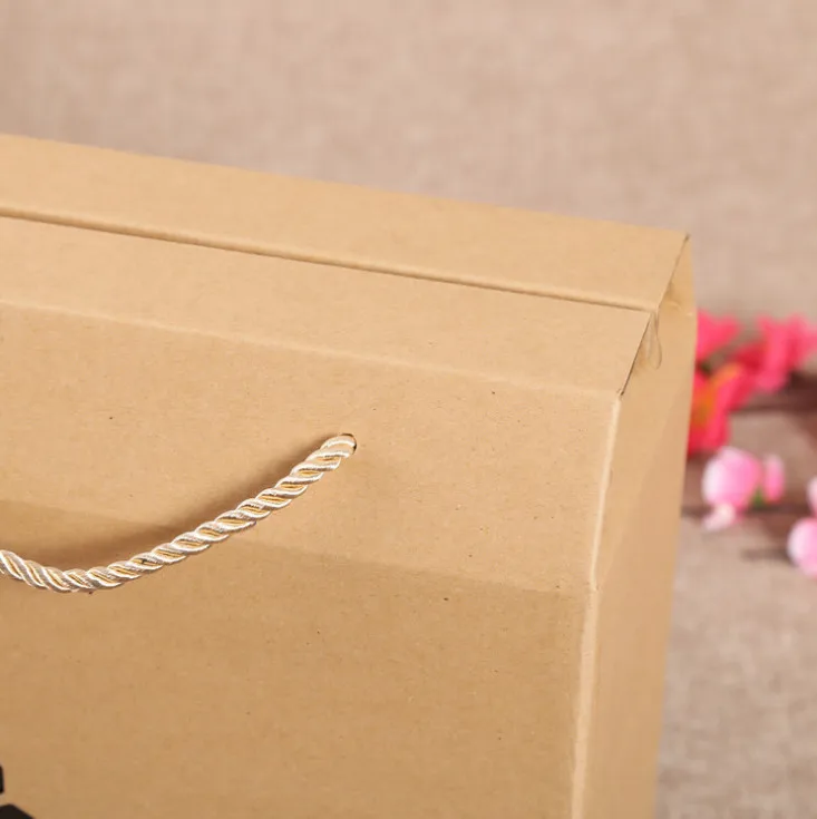 Складные крафт гофрированные картонные коробки бумажные упаковочные подарочные