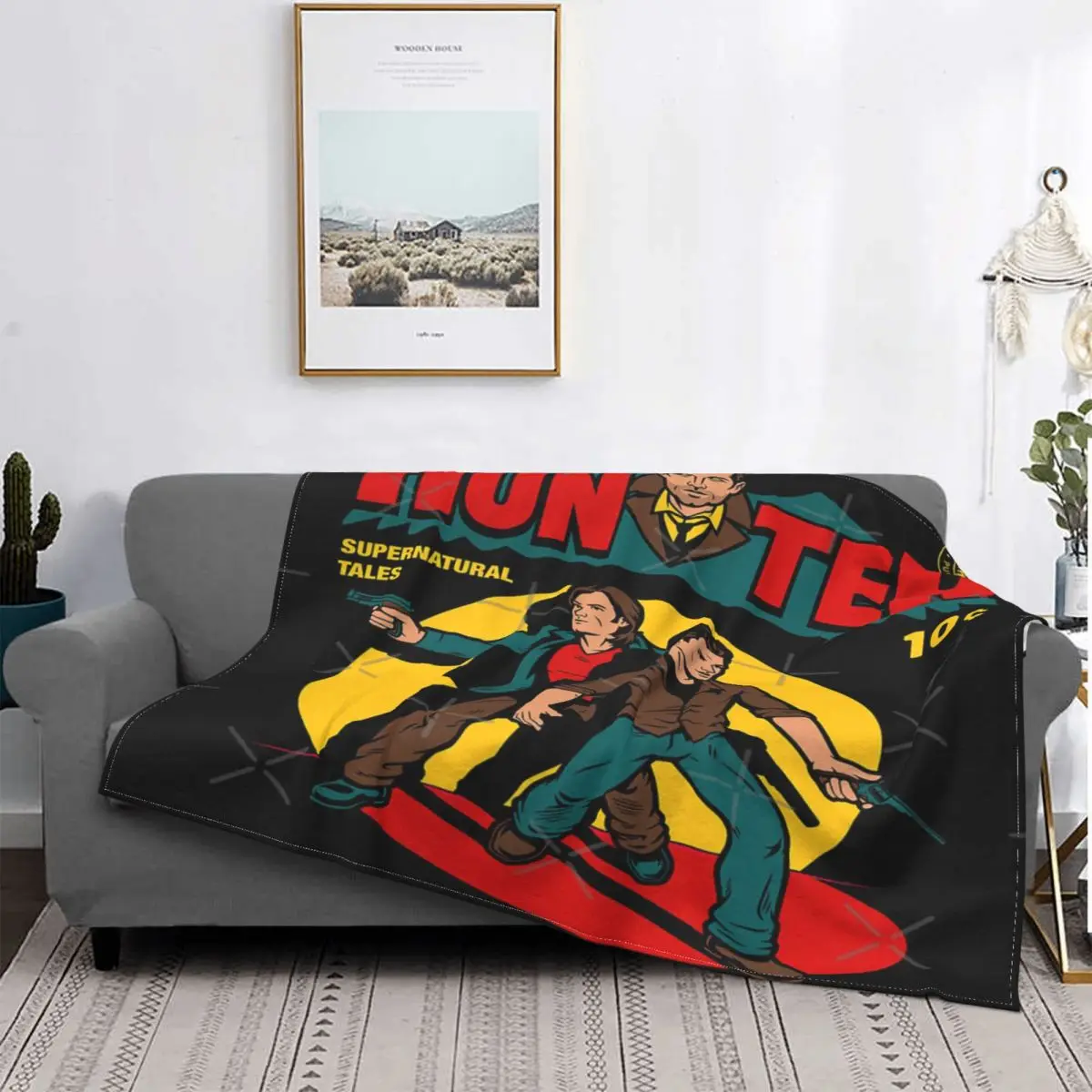 

Manta de cómic Hunter, colcha para cama a quadros, пикник, manta Kawaii, mantas администраторы