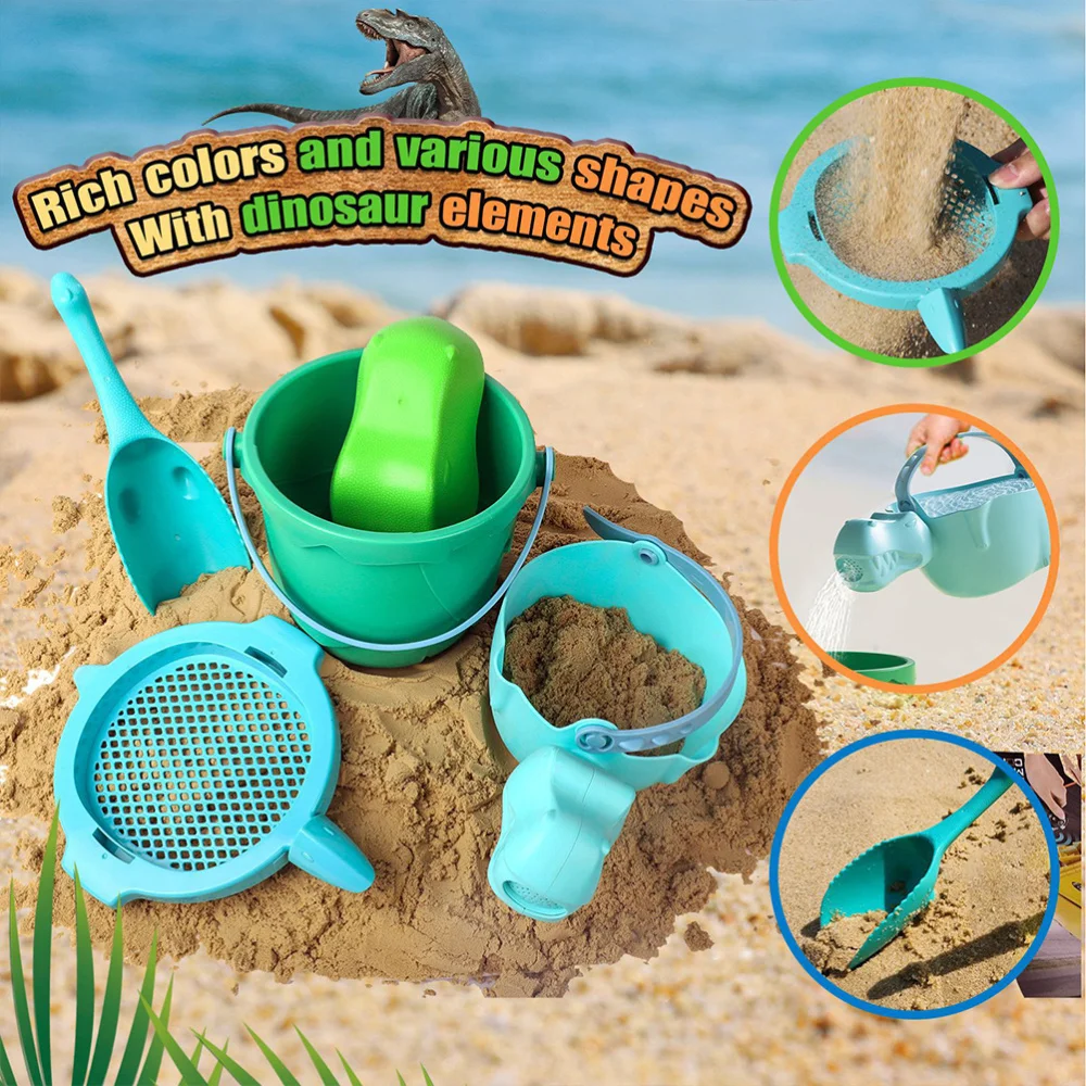 

1 Set of 5pcs Beach Shovel Small Bucket Kids Funny Sand Plaything