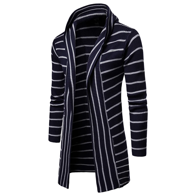 Зима 2019 Мужской Повседневный свитер пальто мужское теплое плотное облегающий