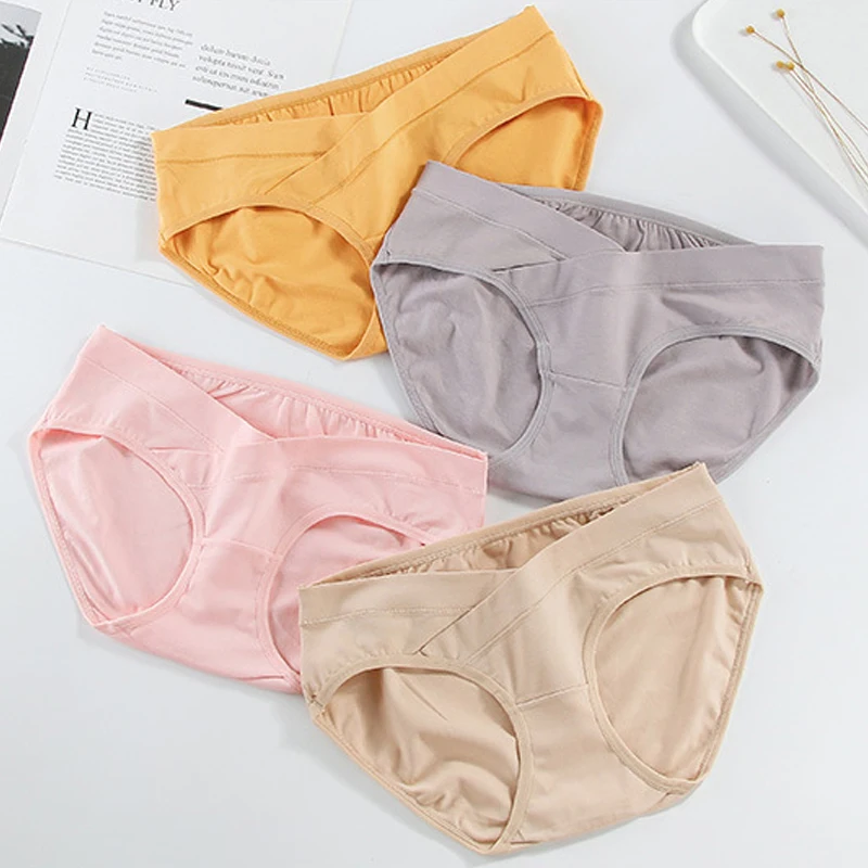 

Women Low-waist Briefs Pregnant Cotton U-Shaped Knickers Underwear Seamless Soft Care Abdomen Pregnancy Postpartum Mom Clothing