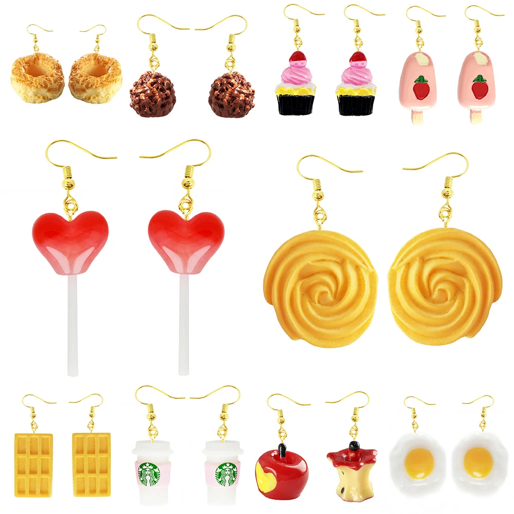 Серьги для женщин из полимера милые серьги девушек забавный подарок ручная