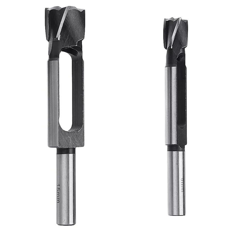 

2 Pcs Tenon Dowel and Plug Drill 13mm Shank Tenon Maker Tapered Woodworking Cutter, 12mm & 15mm