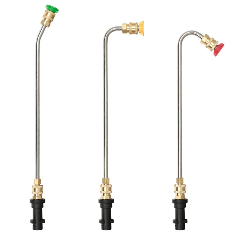 3X Изогнутые стержни + 5X насадки 1 набор адаптеров 35 см мойка высокого давления для