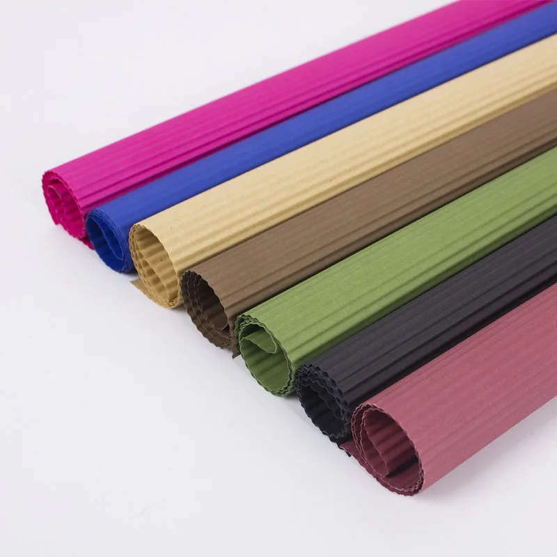 20 шт 50*68 см однотонная цветная гофрированная бумага оптовая продажа DIY упаковка